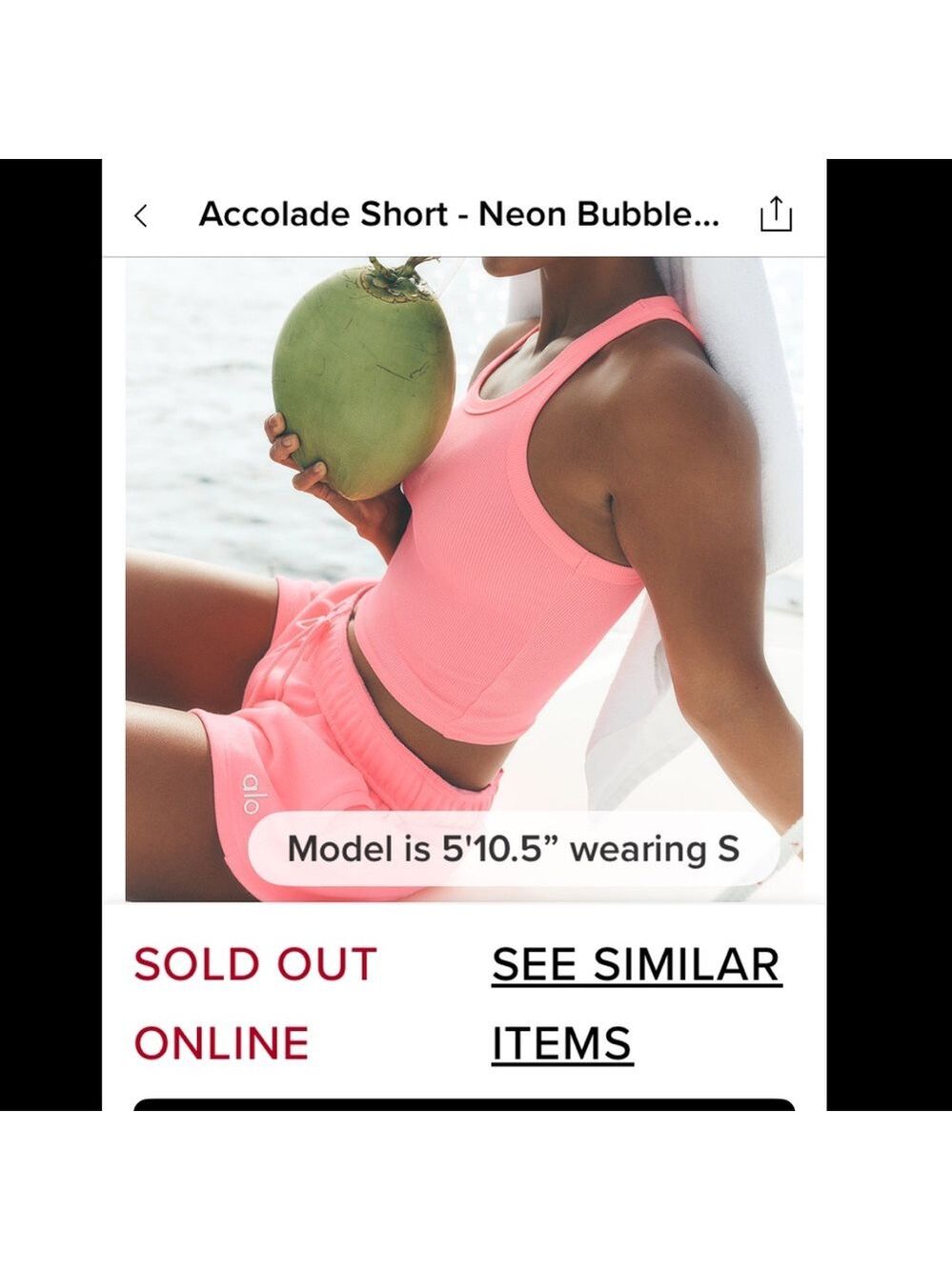 Alo Yoga Neon Bubblegum Pink Accolade Athletic Shorts NWT - Picture 2 of 9
